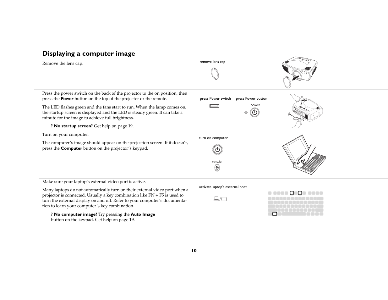 Displaying a computer image | Ask Proxima C440/C450 User Manual | Page 12 / 61