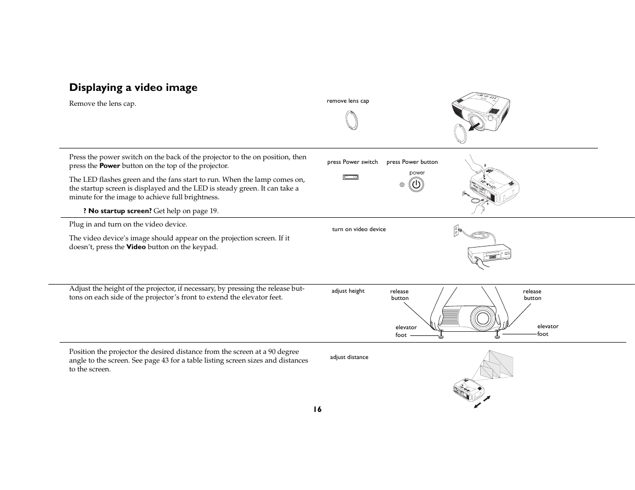 Displaying a video image | Ask Proxima C440/C450 User Manual | Page 18 / 61