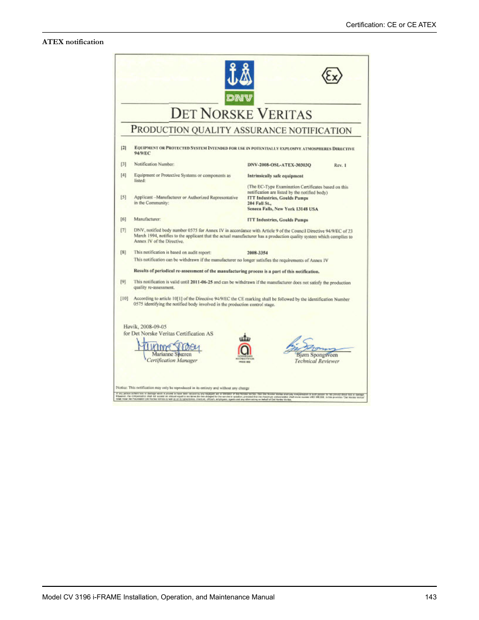 Goulds Pumps CV 3196 i-FRAME - IOM User Manual | Page 145 / 152
