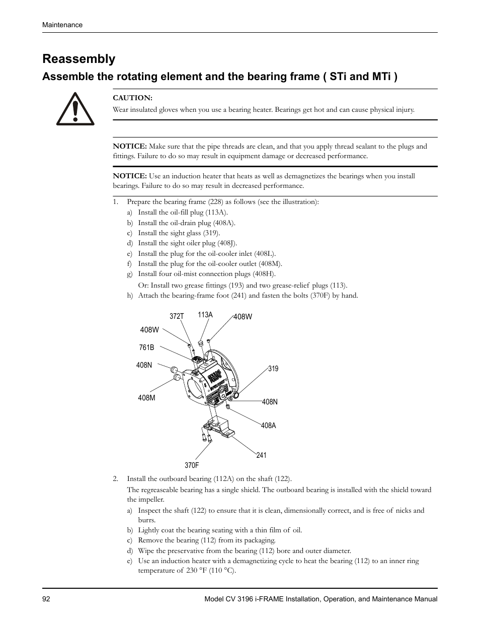 Reassembly, Eassembly | Goulds Pumps CV 3196 i-FRAME - IOM User Manual | Page 94 / 152