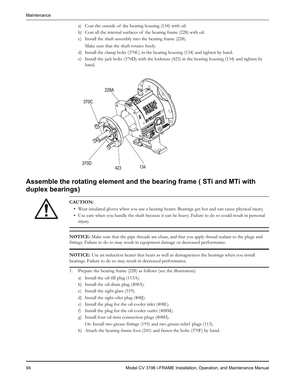 Goulds Pumps CV 3196 i-FRAME - IOM User Manual | Page 96 / 152