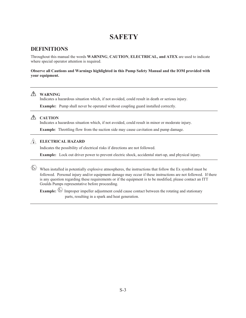 Safety, Definitions | Goulds Pumps HSU - IOM User Manual | Page 5 / 16