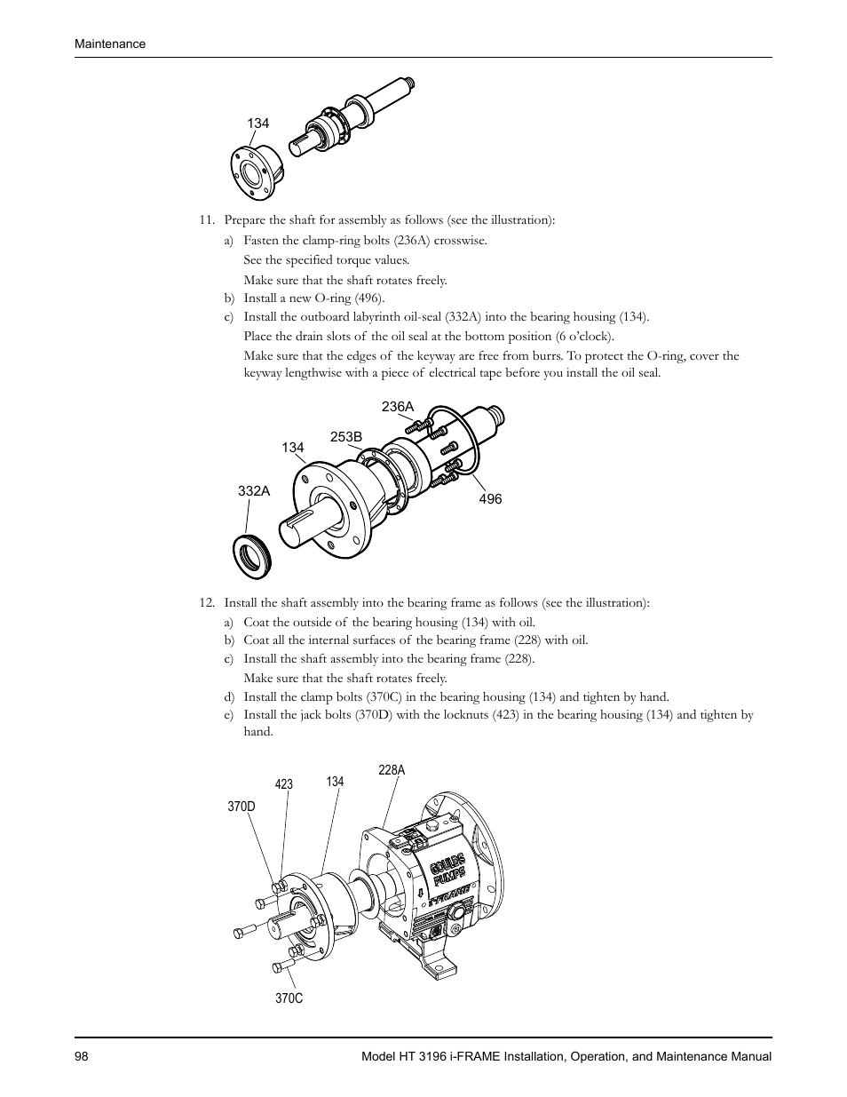 Goulds Pumps HT 3196 i-FRAME - IOM User Manual | Page 100 / 148