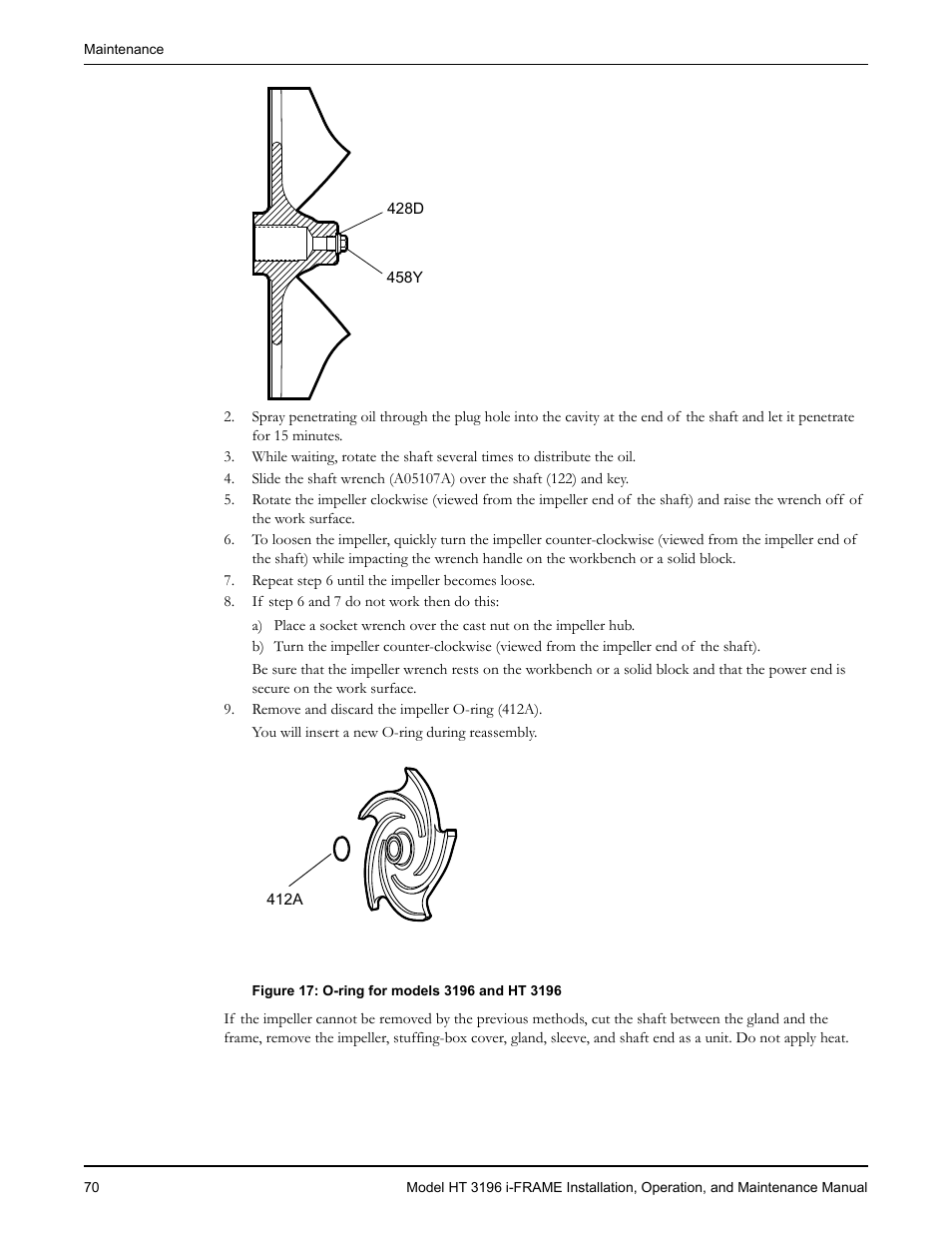 Goulds Pumps HT 3196 i-FRAME - IOM User Manual | Page 72 / 148