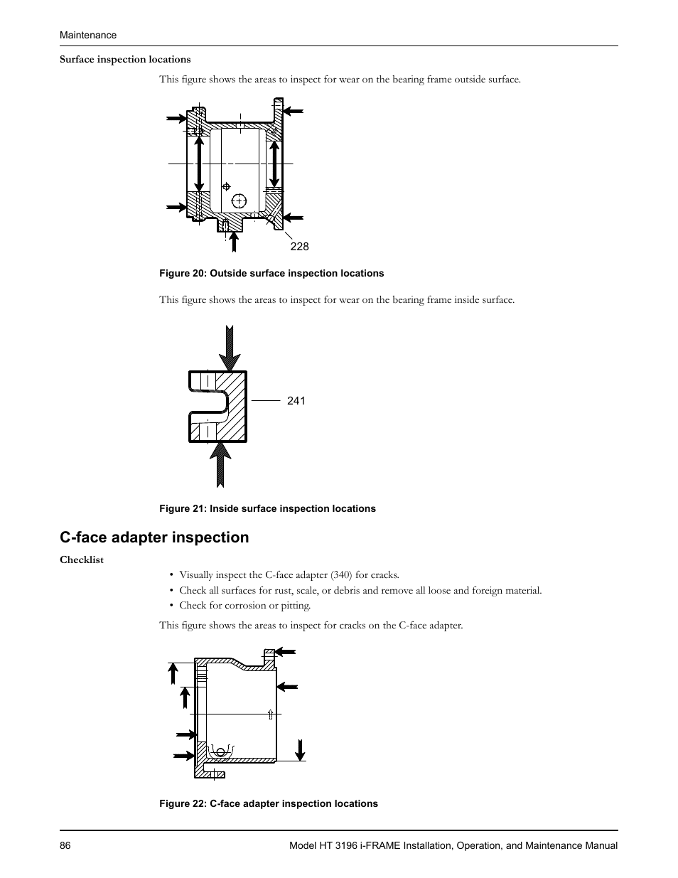 C-face adapter inspection | Goulds Pumps HT 3196 i-FRAME - IOM User Manual | Page 88 / 148