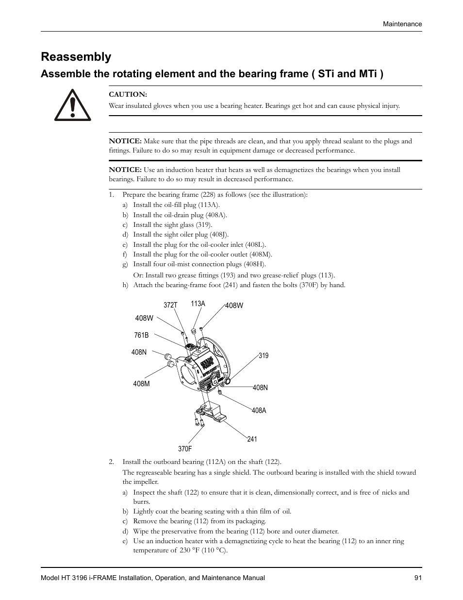 Reassembly, Eassembly | Goulds Pumps HT 3196 i-FRAME - IOM User Manual | Page 93 / 148