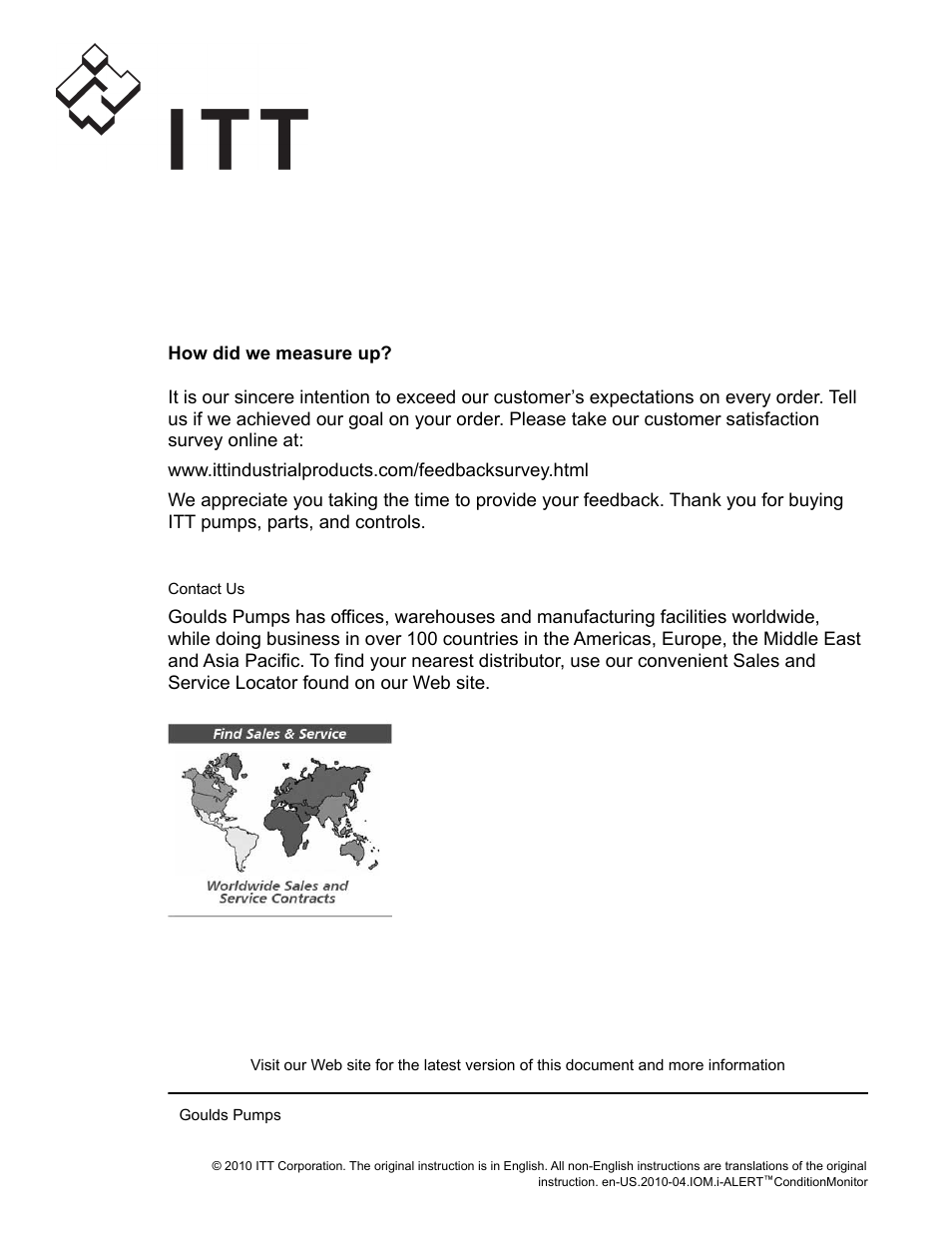 Goulds Pumps i-ALERT Condition Monitor User Manual | Page 24 / 24