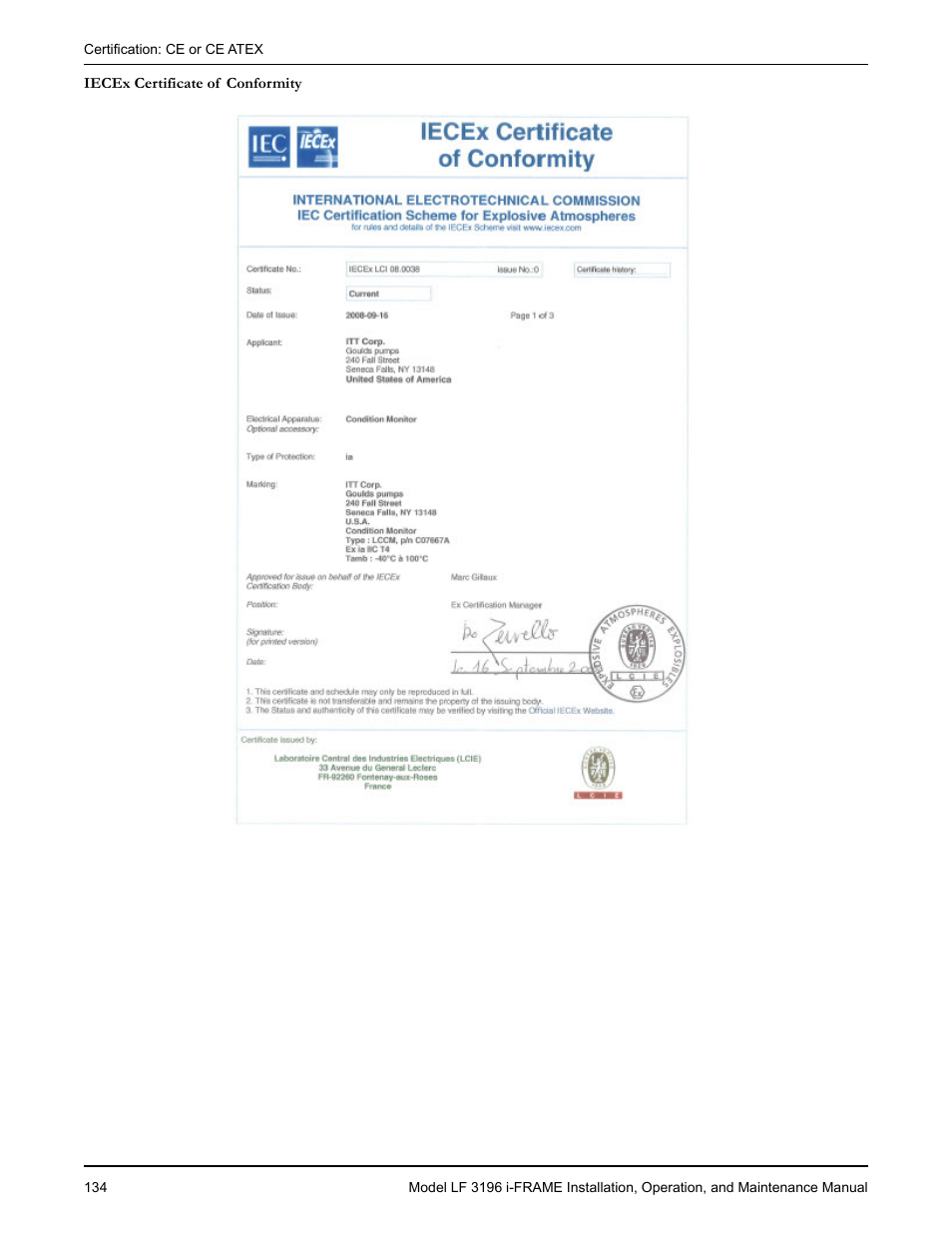 Goulds Pumps LF 3196 i-FRAME - IOM User Manual | Page 136 / 142