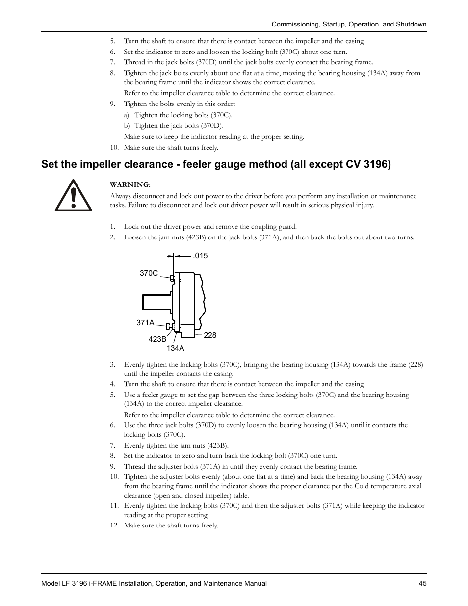 Goulds Pumps LF 3196 i-FRAME - IOM User Manual | Page 47 / 142