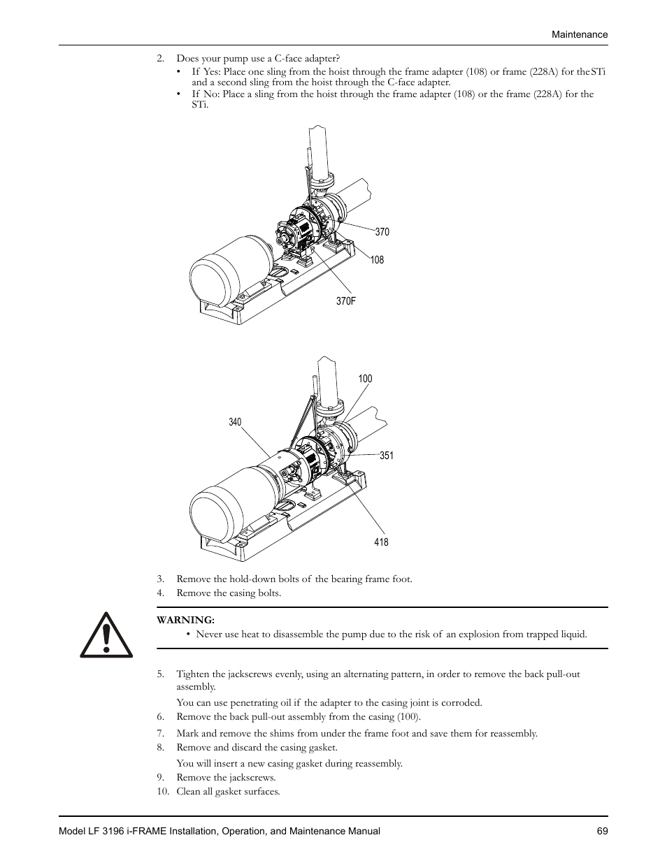 Goulds Pumps LF 3196 i-FRAME - IOM User Manual | Page 71 / 142