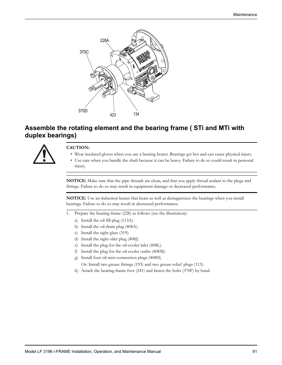 Goulds Pumps LF 3196 i-FRAME - IOM User Manual | Page 93 / 142
