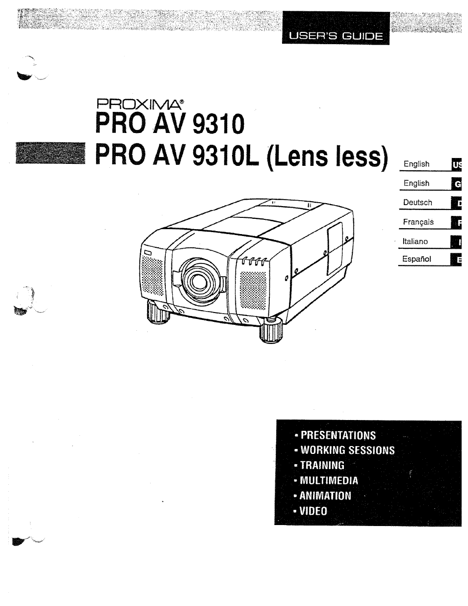 Ask Proxima Pro AV 9310L User Manual | 49 pages