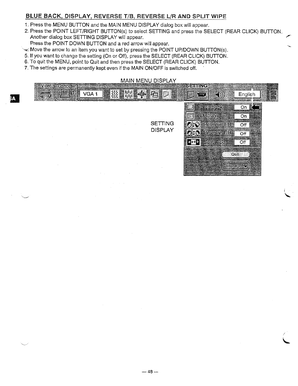 Settng | Ask Proxima Pro AV 9310L User Manual | Page 46 / 49