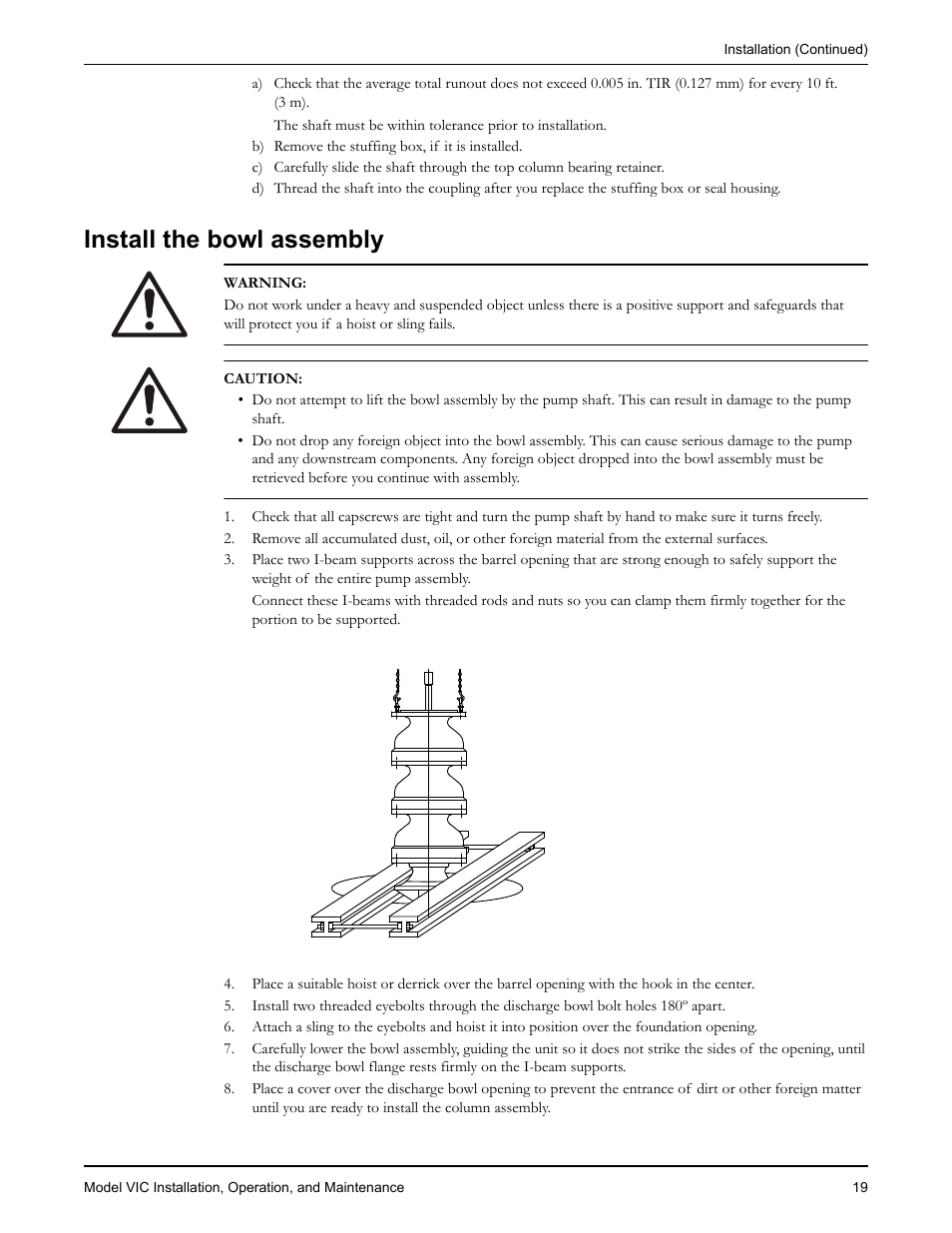 Install the bowl assembly | Goulds Pumps VIC - IOM User Manual | Page 21 / 72