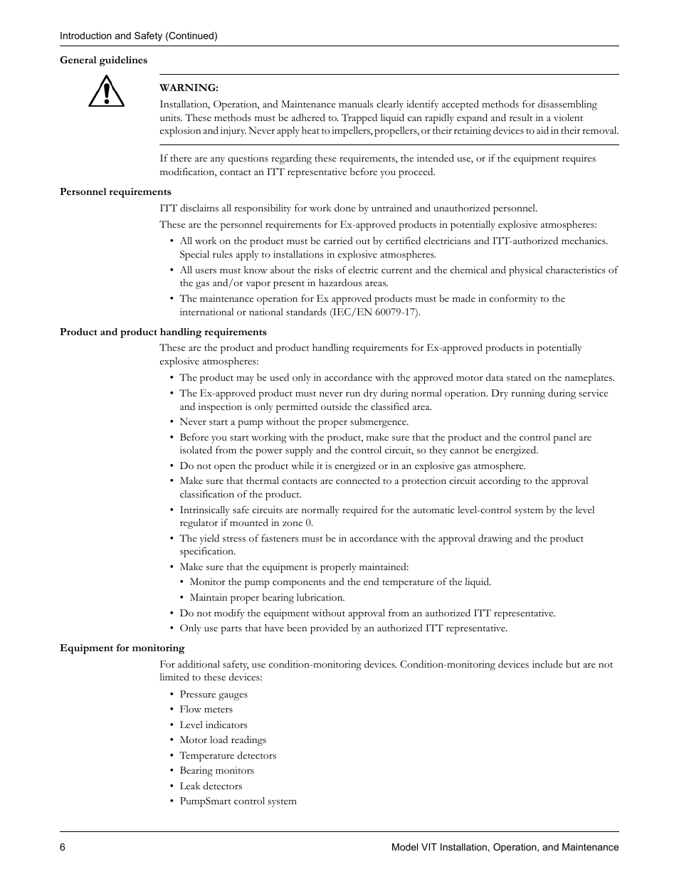 Goulds Pumps VIT - IOM User Manual | Page 8 / 78