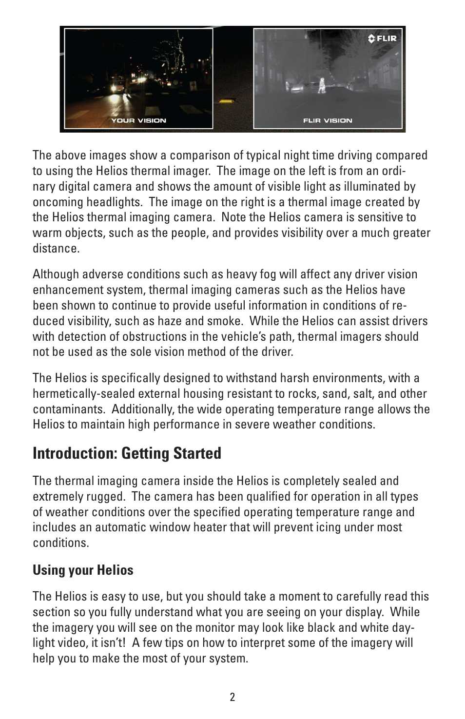 Introduction: getting started | Golight HELIOS Thermal Imaging Camera User Manual | Page 5 / 20