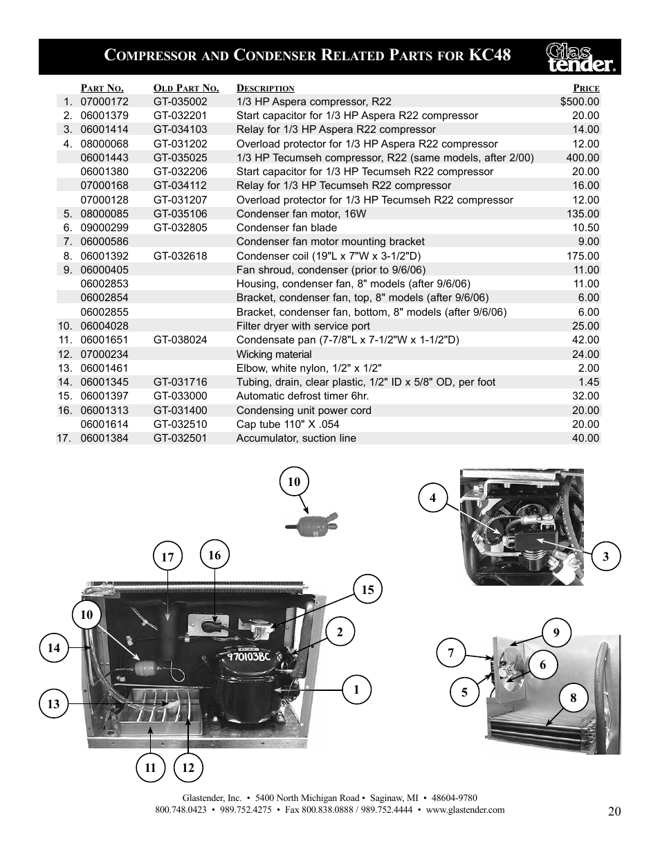 Kc48 | Glastender Vertical Door Coolers User Manual | Page 21 / 36