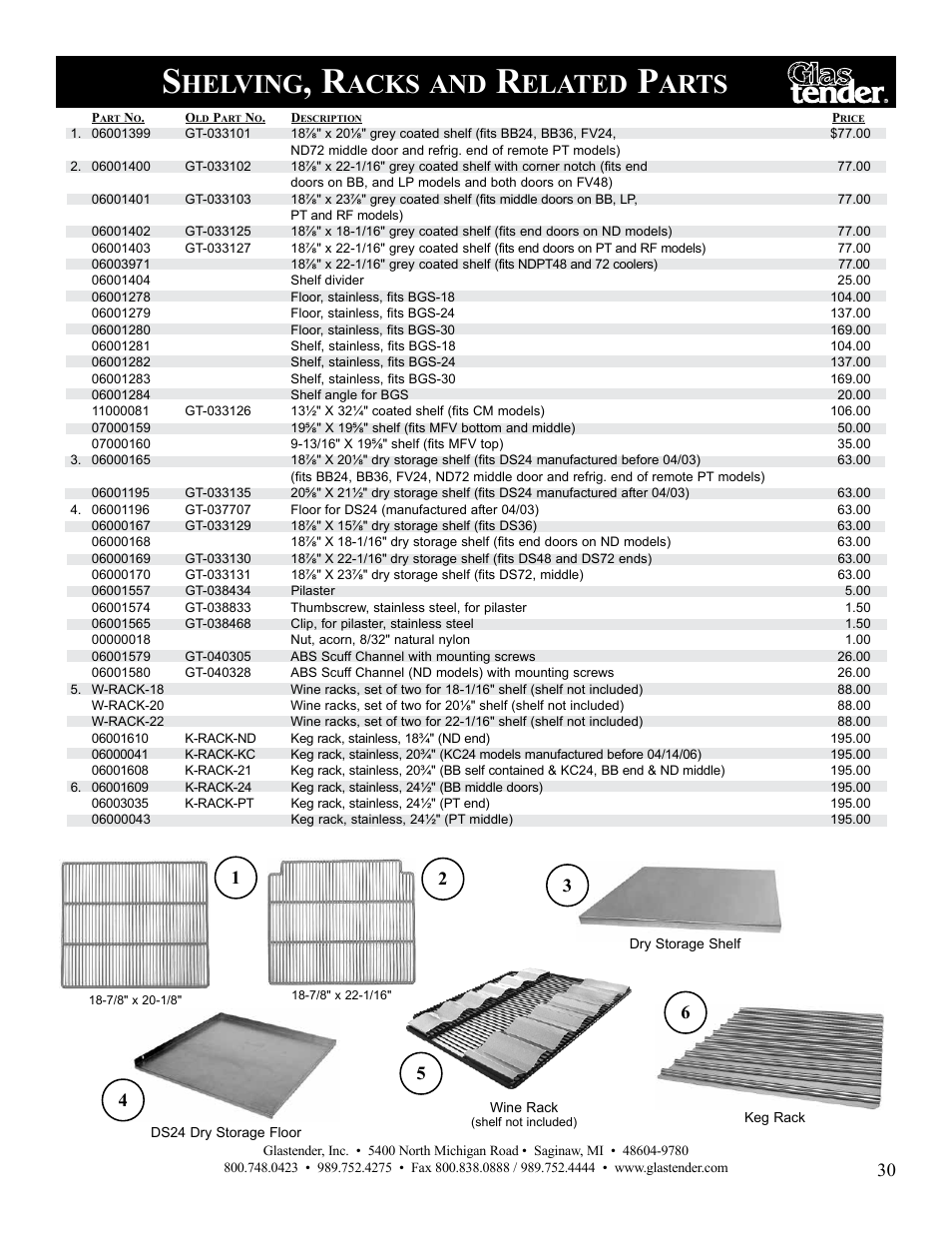 Helving, Acks, Elated | Arts | Glastender Vertical Door Coolers User Manual | Page 31 / 36