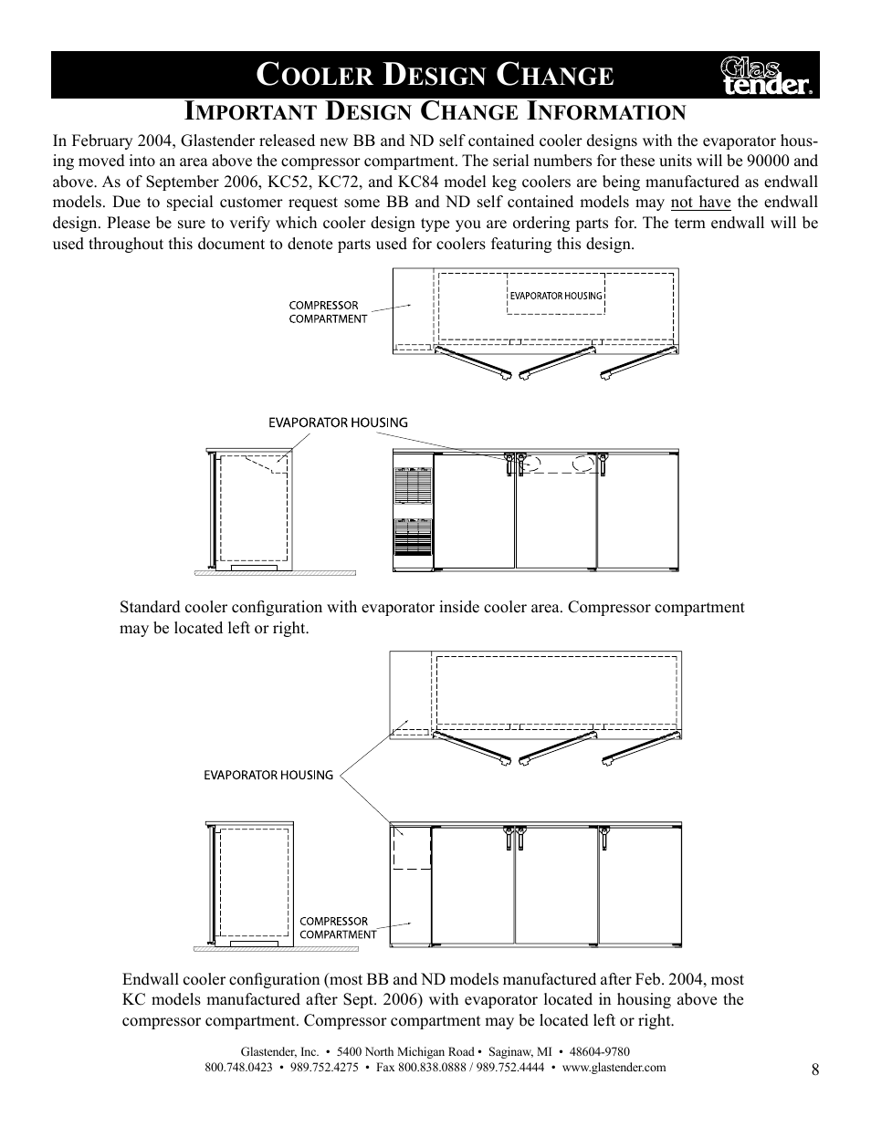 Ooler, Esign, Hange | Glastender Vertical Door Coolers User Manual | Page 9 / 36