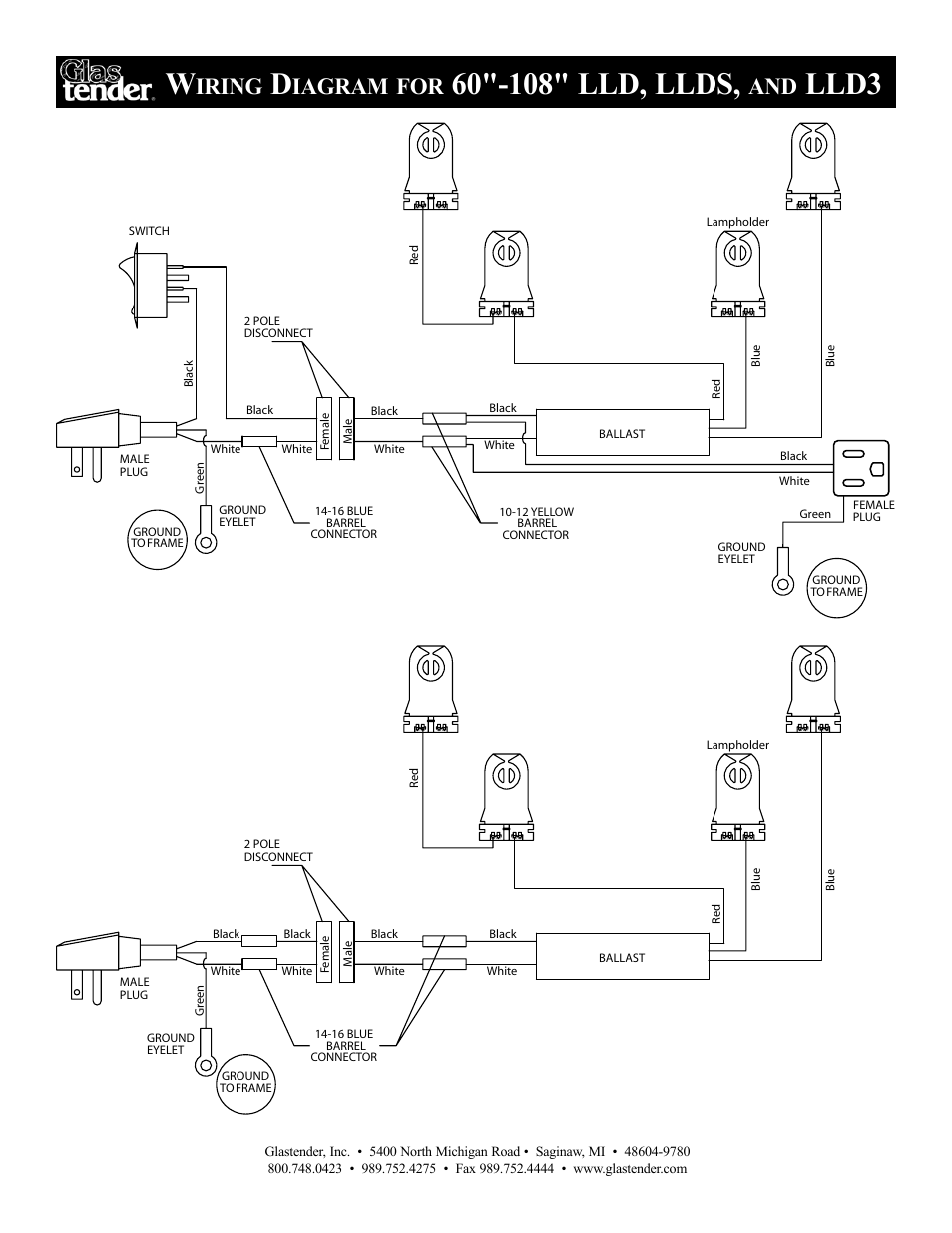 Lld3, Iring, Iagram | Glastender LLD3 User Manual | Page 4 / 5