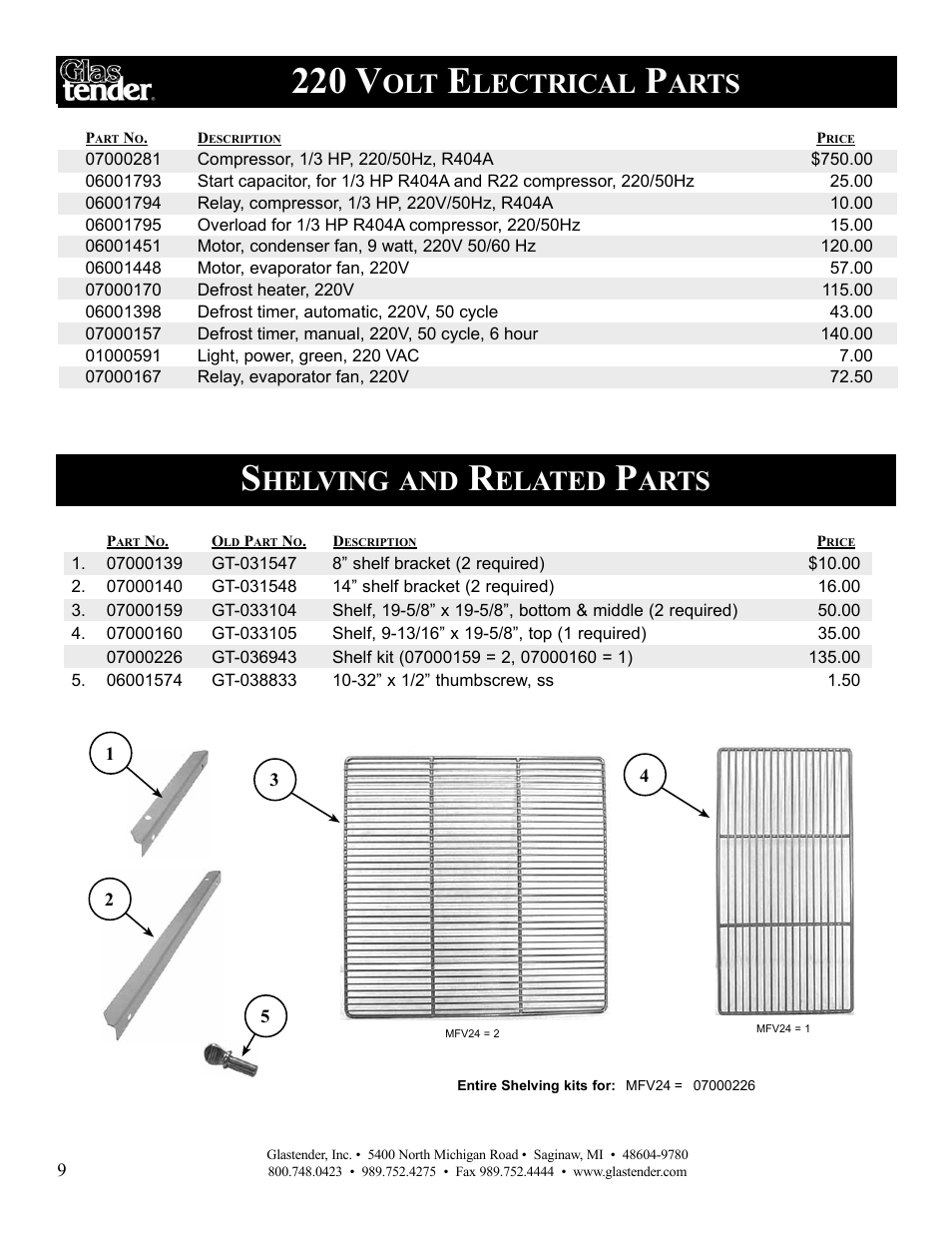 220 v, Helving, Elated | Arts, Lectrical | Glastender MFV24 Reach-In Mug Chillers User Manual | Page 12 / 16