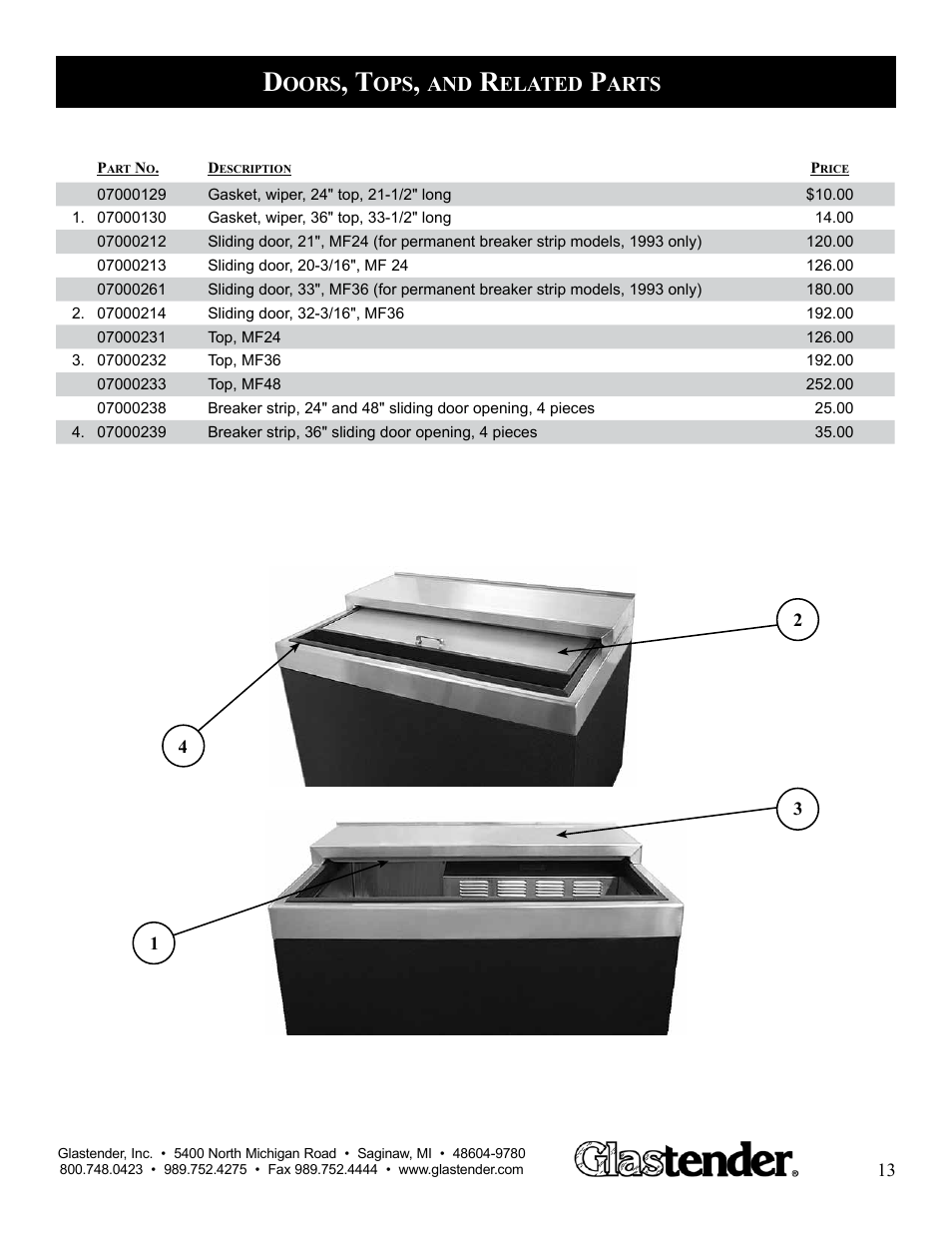 Oors, Elated, Arts | Glastender MF48 User Manual | Page 15 / 17