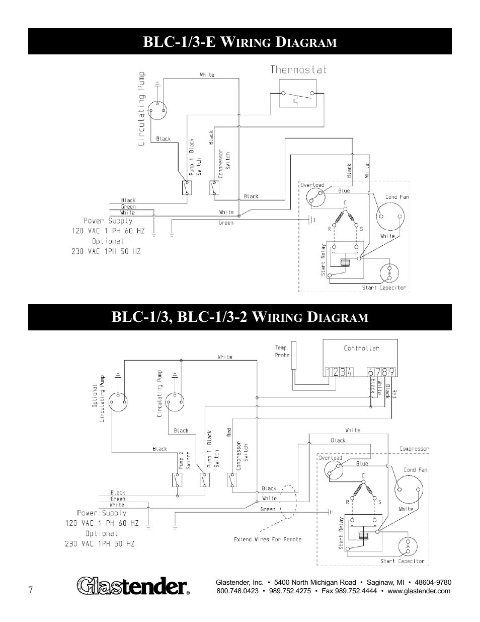 Blc-1/3-e w | Glastender BLC-3/4-2 User Manual | Page 8 / 21