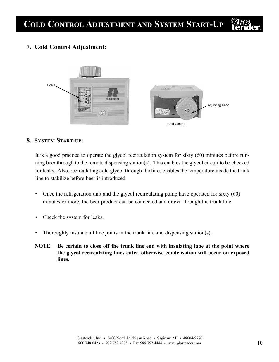 Glastender LC47 User Manual | Page 13 / 28