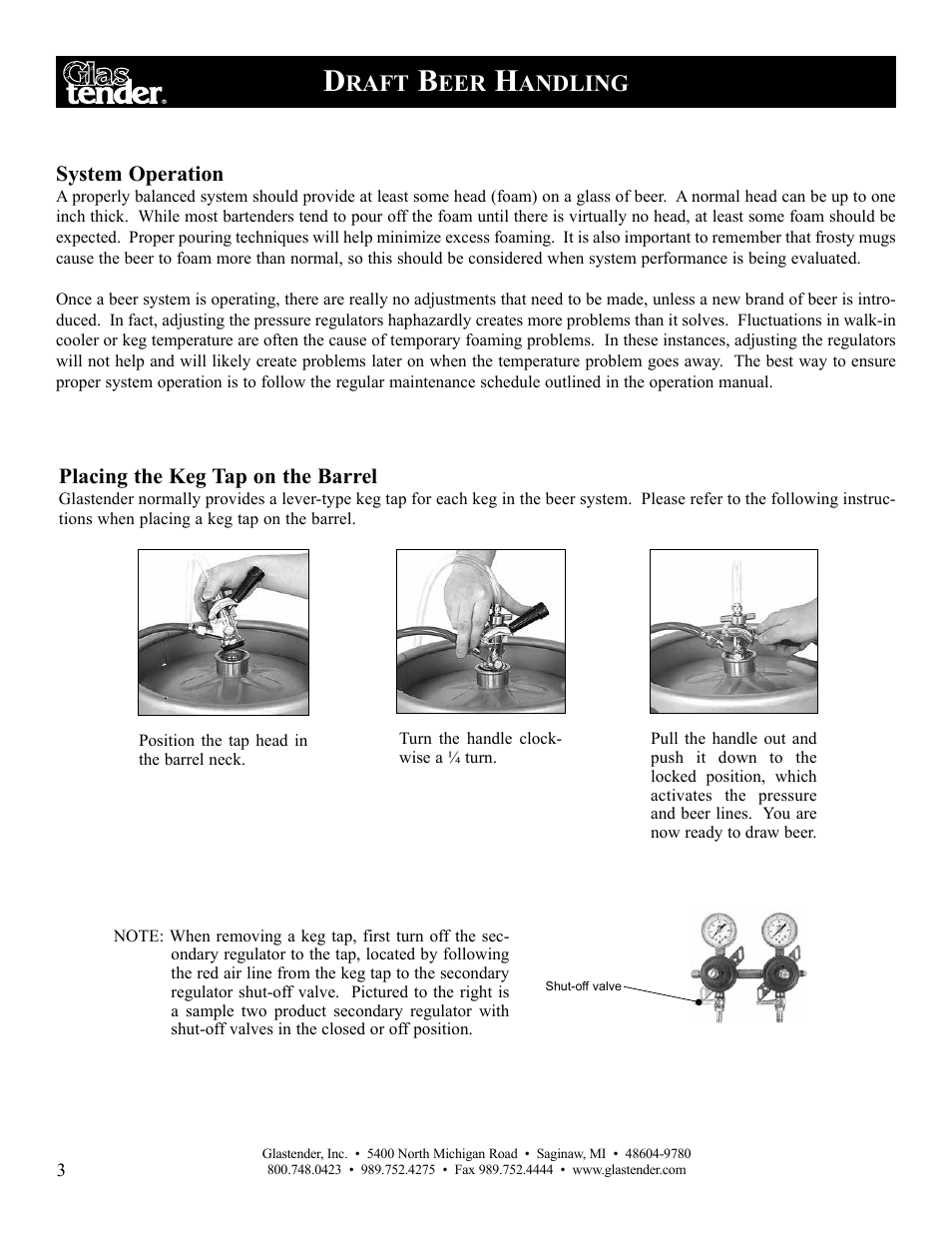 Raft, Andling | Glastender Remote Beer Dispensing System User Manual | Page 6 / 12