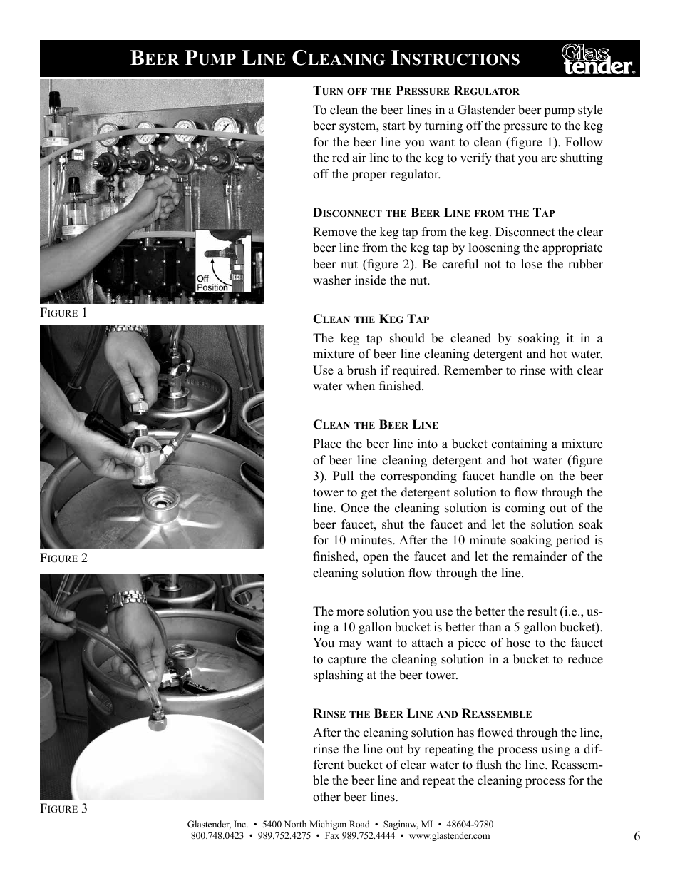 Leaning, Nstructions | Glastender Remote Beer Dispensing System User Manual | Page 9 / 12