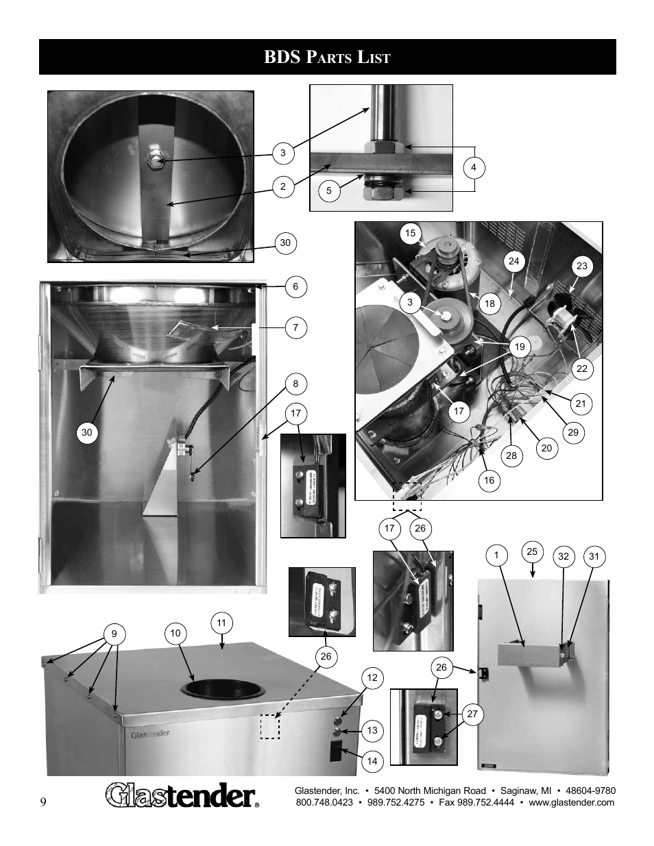 Bds p, Arts | Glastender Bottle Disintegration System User Manual | Page 10 / 13