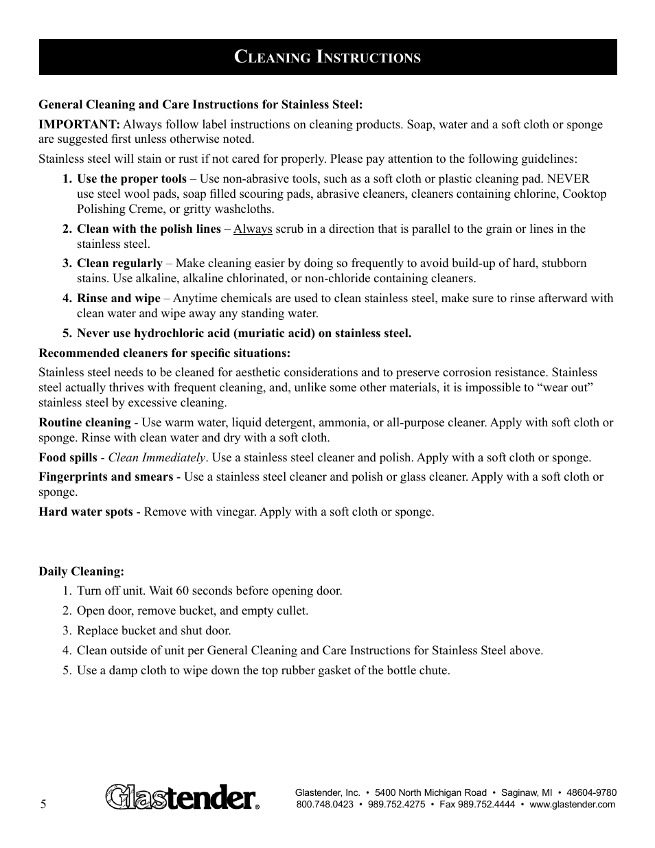 Glastender Bottle Disintegration System User Manual | Page 6 / 13