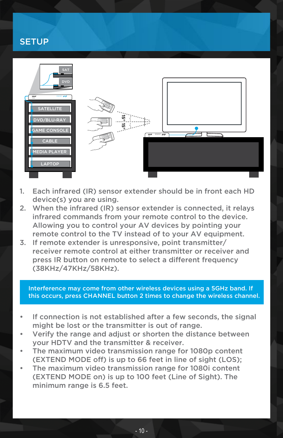 Setup | Nyrius ARIES Matrix User Manual | Page 10 / 16