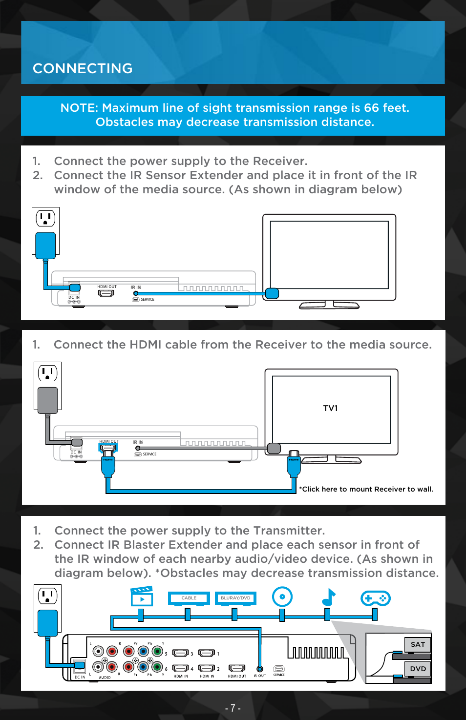 Connecting | Nyrius ARIES Matrix User Manual | Page 7 / 16