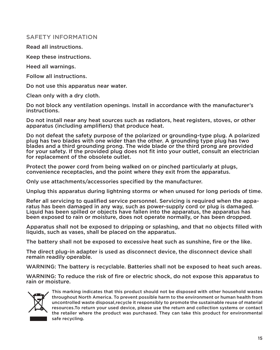 Nyrius ARIES Home User Manual | Page 15 / 16