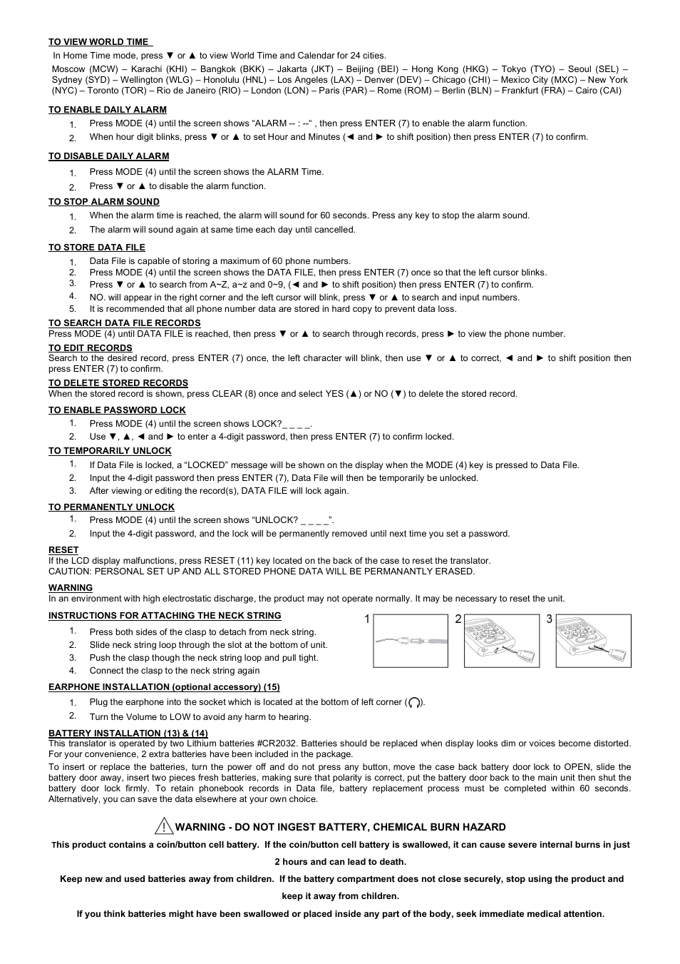 Nyrius Digital Translator User Manual | Page 2 / 8