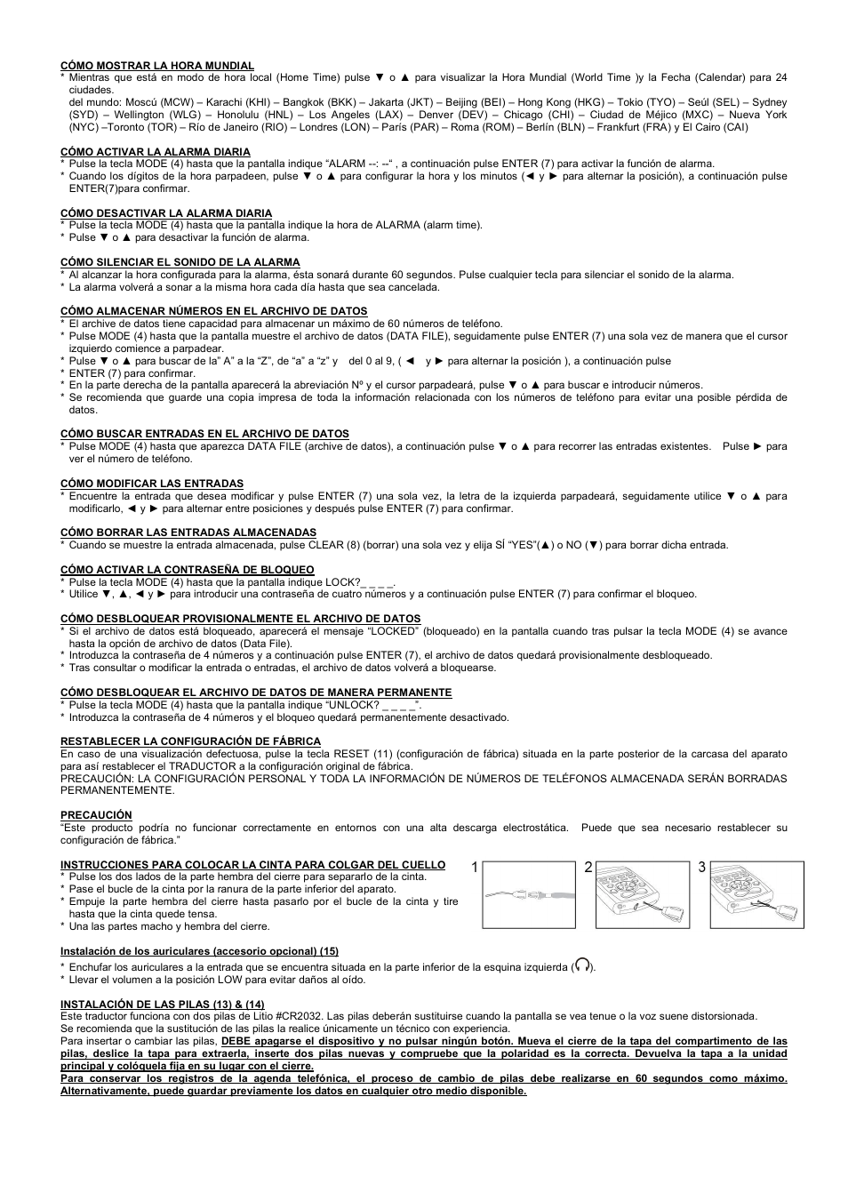 Nyrius Digital Translator User Manual | Page 8 / 8