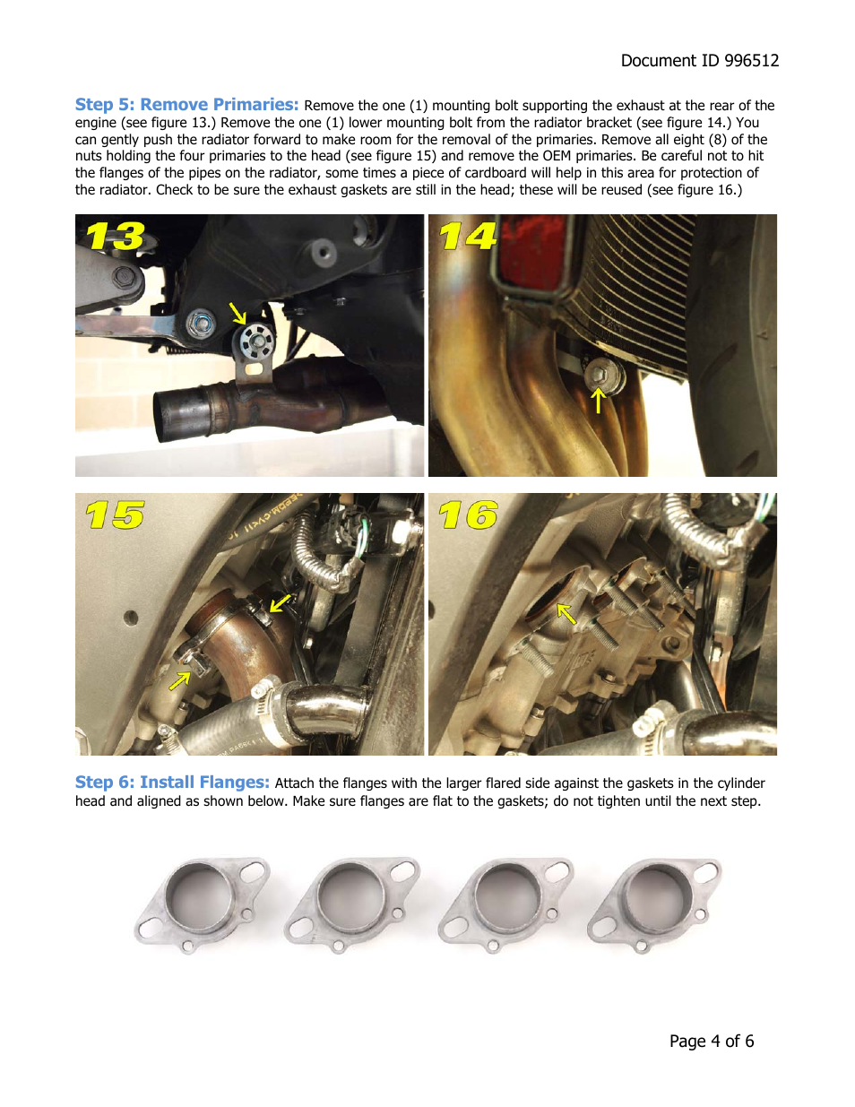 Brocks Performance ShortMeg Full System 14" Muffler CBR-1000RR (12-14) User Manual | Page 4 / 6