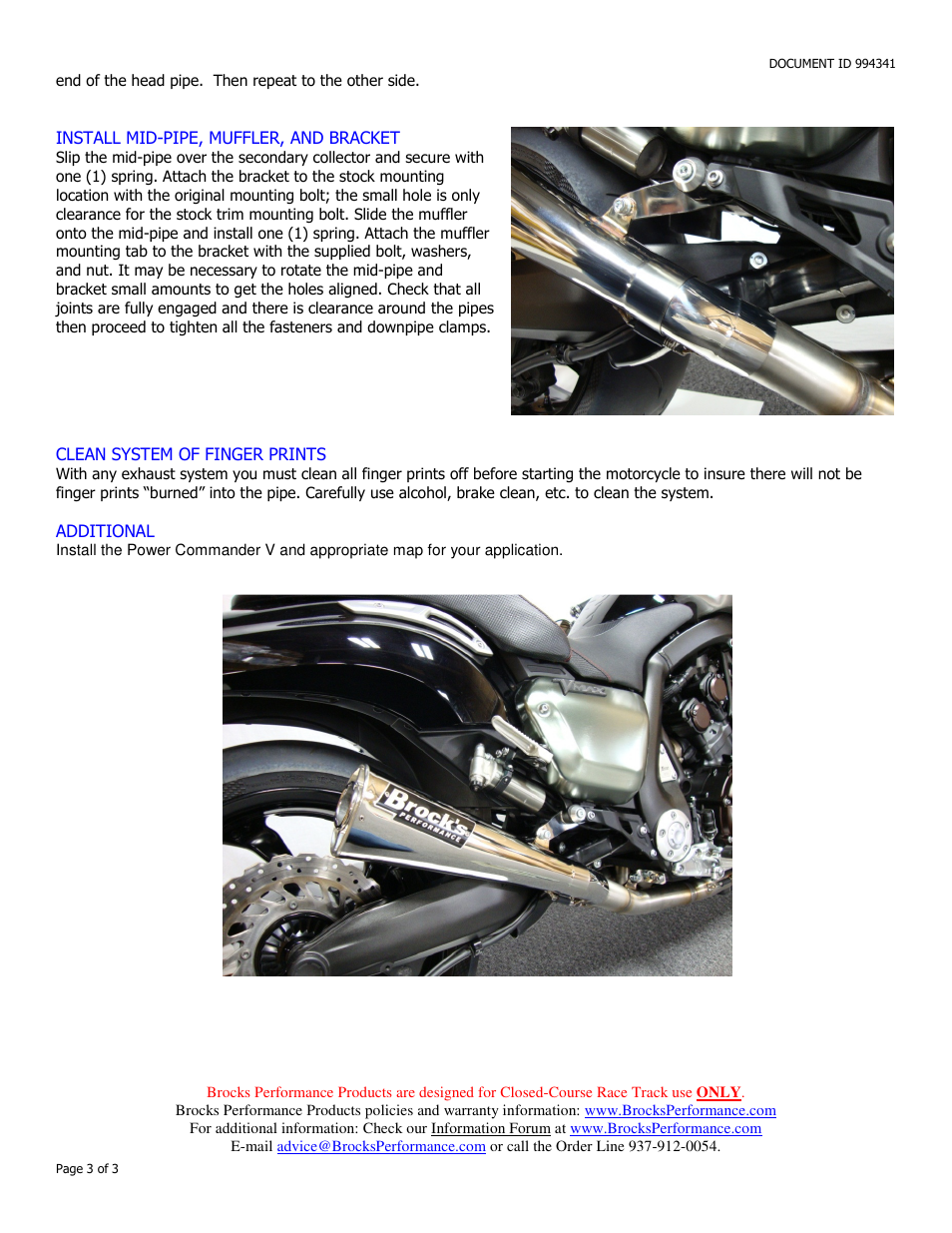 Brocks Performance ShortMeg 2 Full System 14'' Muffler VMAX (09-14) User Manual | Page 3 / 3