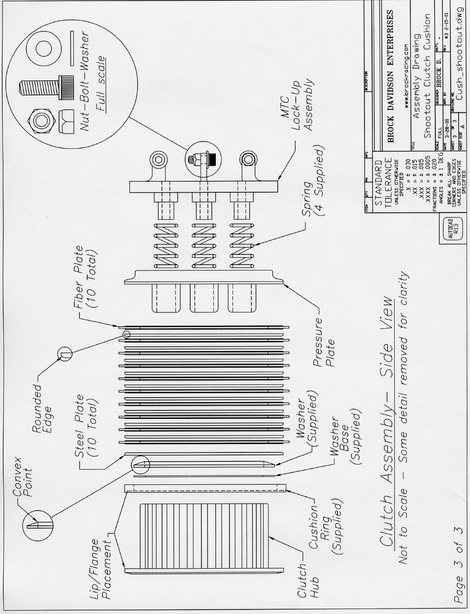 Brocks Performance Shootout Clutch Cushion Kit GSX-R1100/Katana (86-92) User Manual | Page 3 / 3