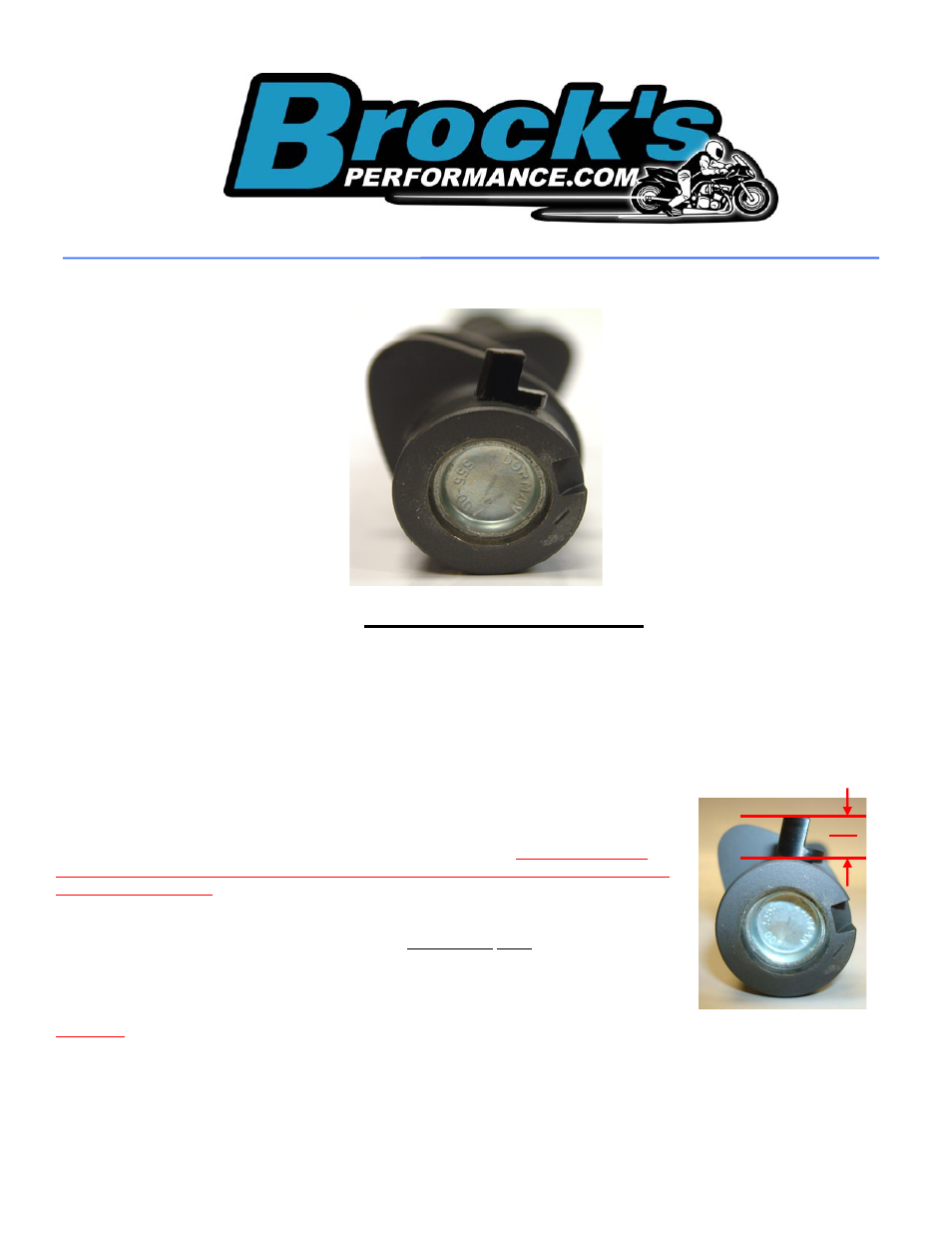 Brocks Performance Offset Cam Pin Busa (08-13) User Manual | 1 page