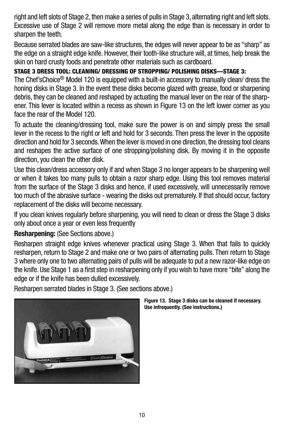 Edgecraft Chef's Choice 120 User Manual | Page 10 / 12