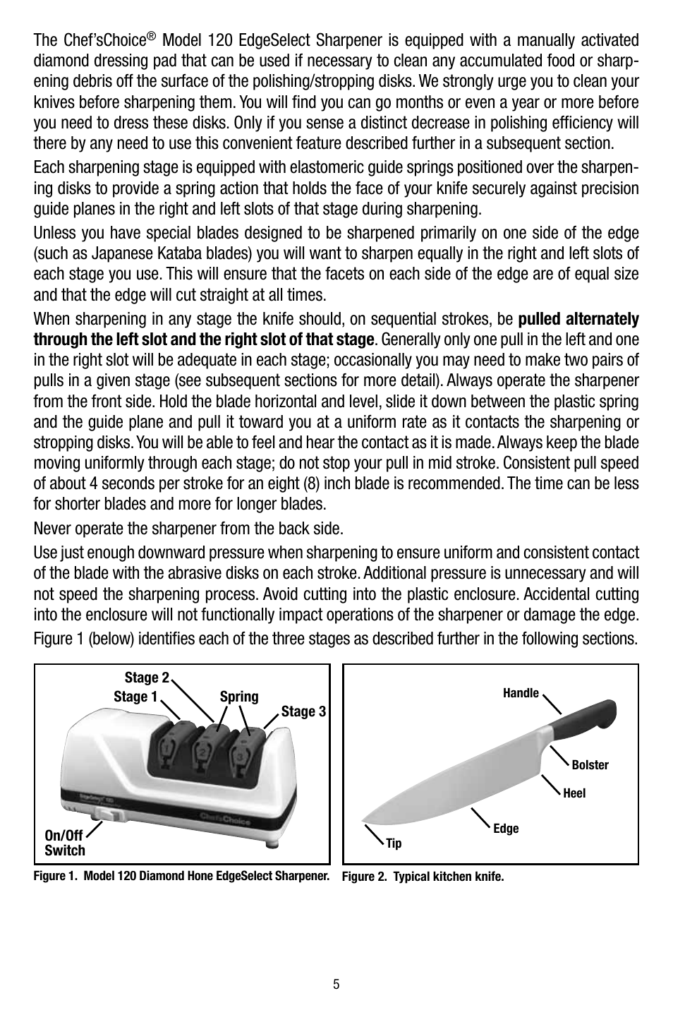 The chef’schoice | Edgecraft Chef's Choice 120 User Manual | Page 5 / 12