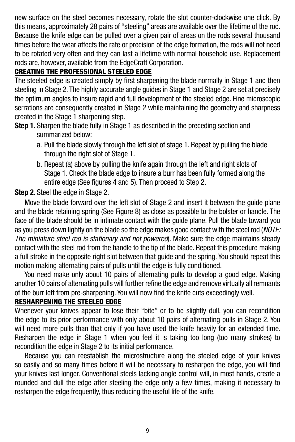 Edgecraft Chef's Choice 130 User Manual | Page 9 / 12