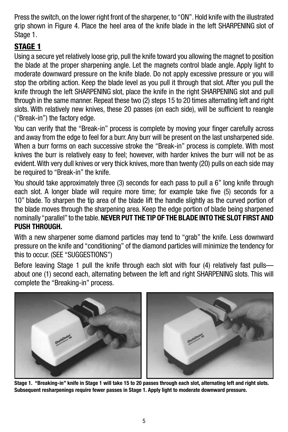 Edgecraft Chef's Choice 310 User Manual | Page 5 / 8