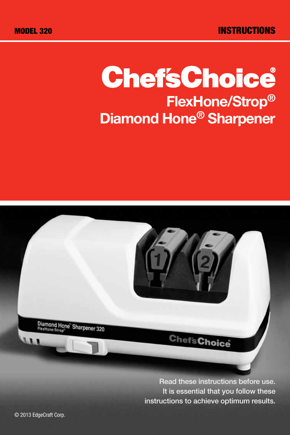 Edgecraft Chef's Choice 320 User Manual | 10 pages