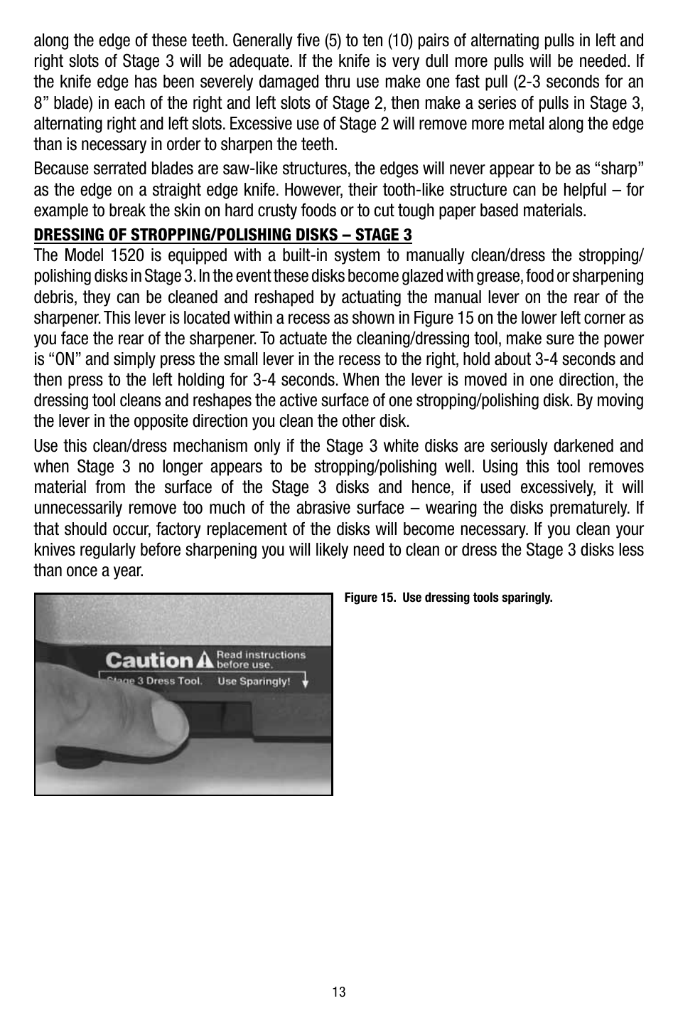 Edgecraft Chef's Choice 1520 User Manual | Page 13 / 16