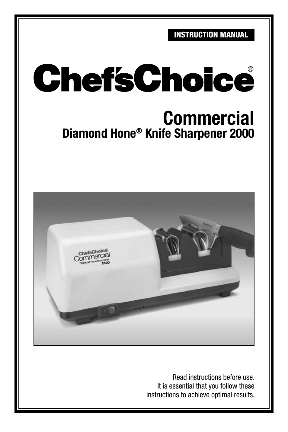 Edgecraft Chef's Choice 2000 User Manual | 12 pages