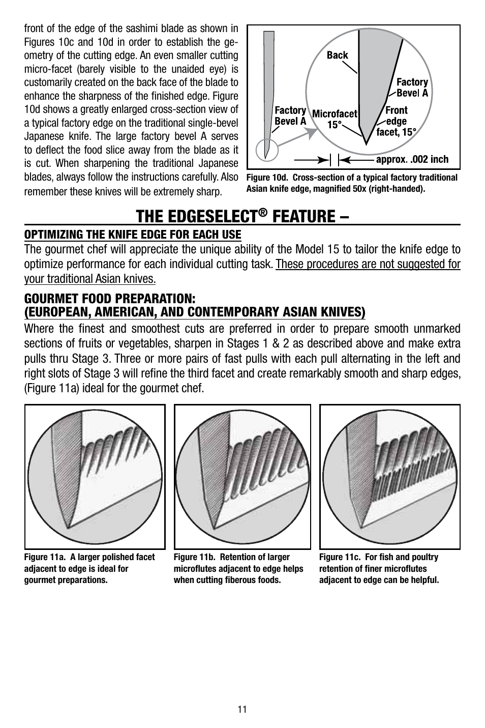 The edgeselect, Feature | Edgecraft Chef's Choice 15 User Manual | Page 11 / 16