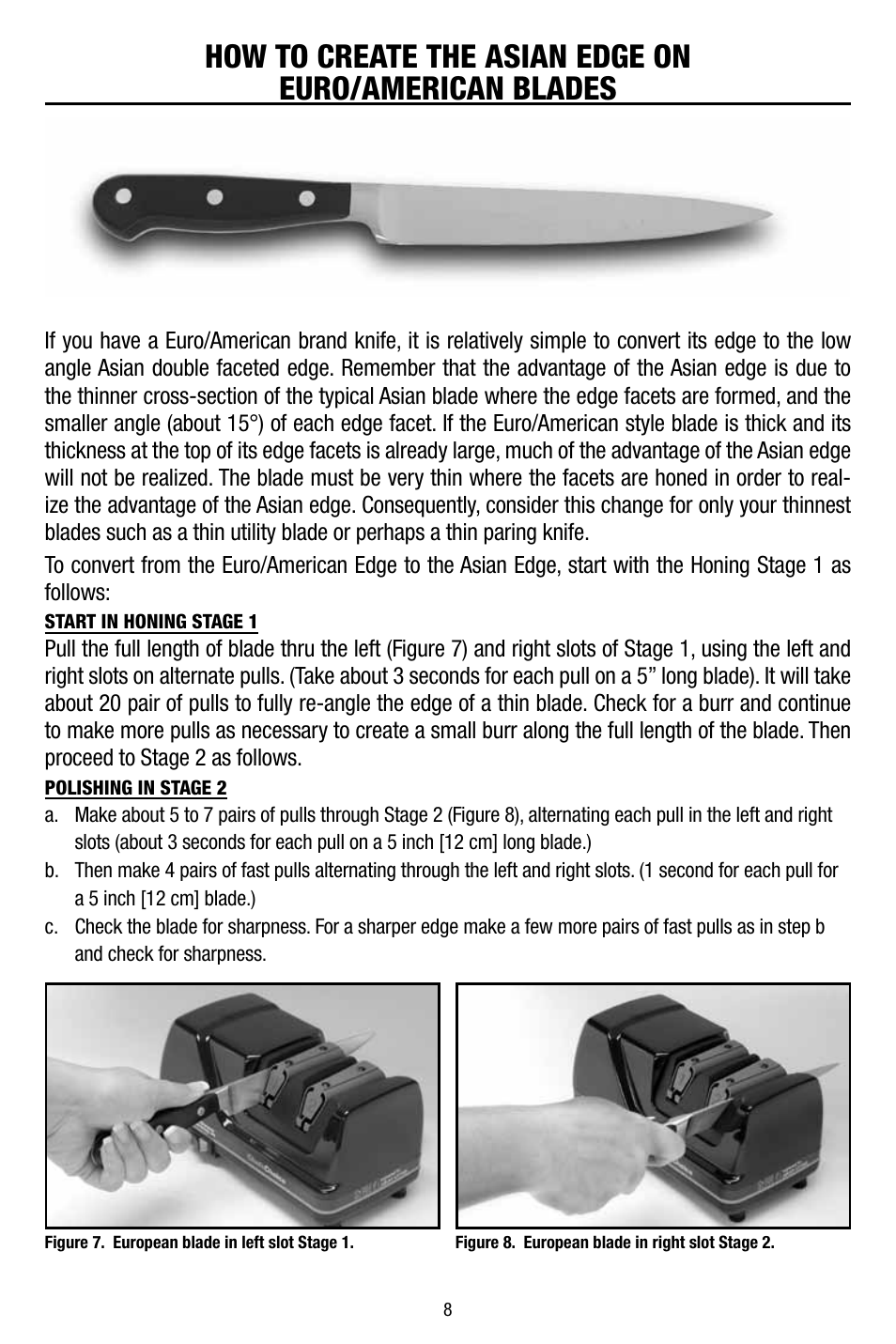 Edgecraft Chef's Choice 316 User Manual | Page 8 / 12